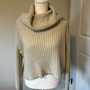 Cropped tan sweater